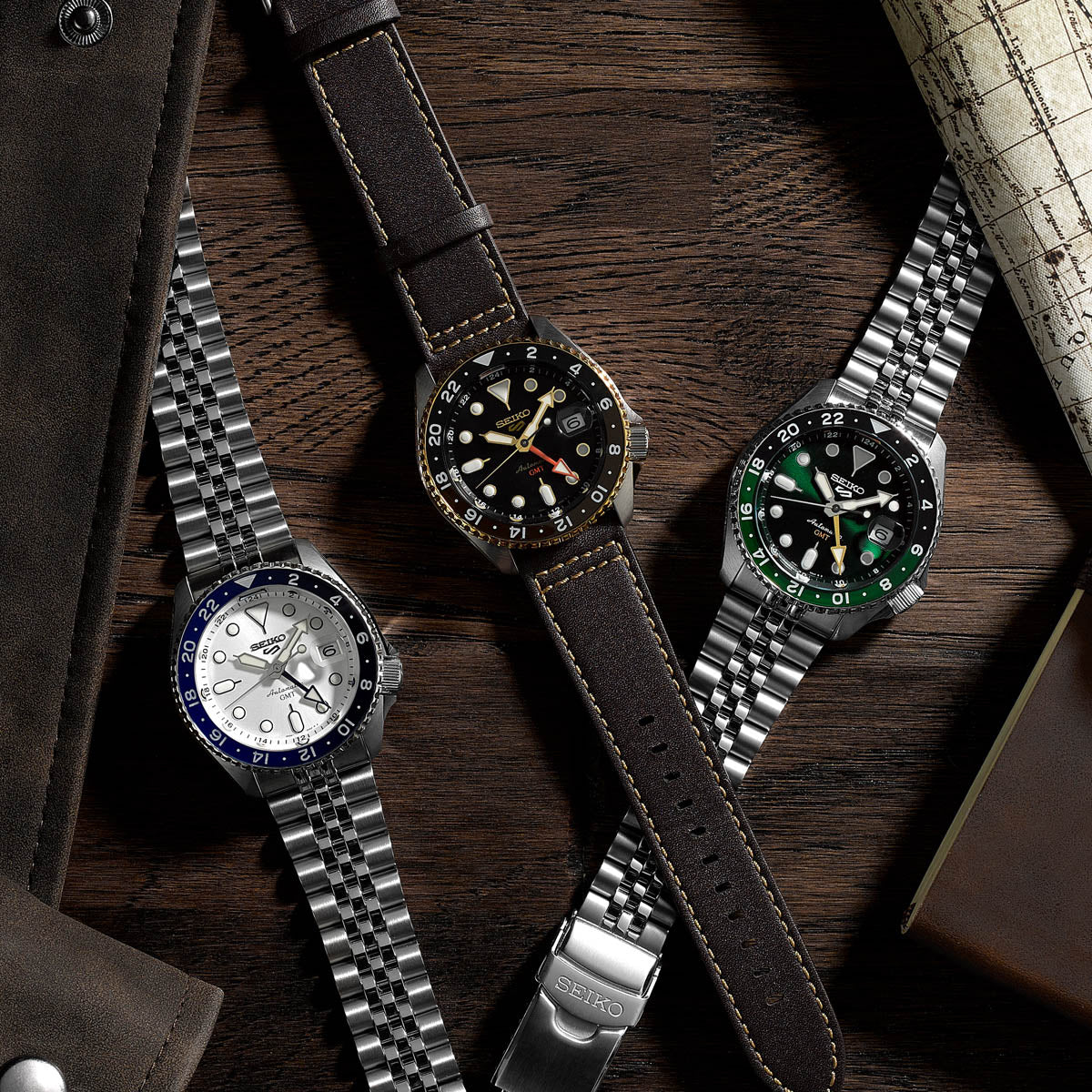 Seiko 5 Sports Green GMT