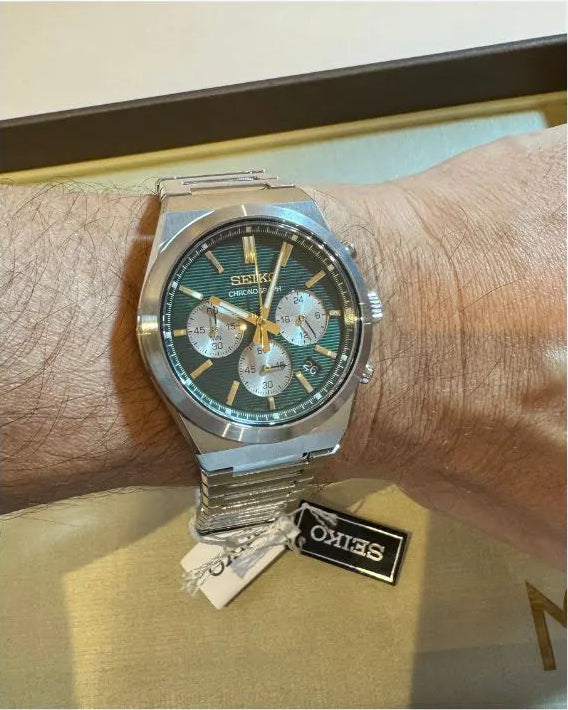 Seiko Chronograph – Verde e Dourado